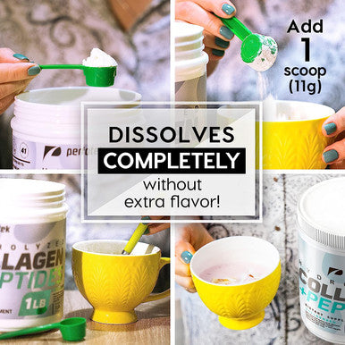 Collagen Powder Peptides Type 1 and 3 Easy to Mix High Absorption Unflavored 1lb