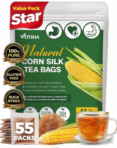 WOTIHA 50 Count Premium White Mulberry Leaf Tea Bags - 100% Natural & Pure, Improves Digestion, Supports Wellness, Slightly Sweet & Refreshing,Non-GMO Caffeine-Free, Additive-Free, Sugar-Free, Vegan