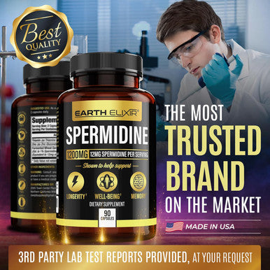 Spermidine Supplements 1200Mg (90 Capsules) ÃƒÂ¢Ã¢â€šÂ¬Ã¢â‚¬Å“ Anti Aging - 3Rd Party Tested (12Mg Spermidine Powder) Max Purity - 100% Pure Espermidina- Fermented Wheat Germ Extract - Nmn Alternative
