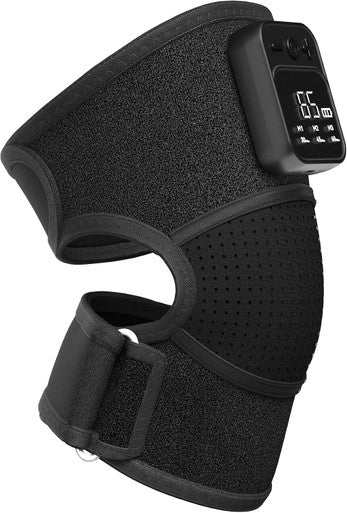 Klugpop Knee Massager With Heat For Pain Relief V5.0[2026 Upgraded] - Electric Cordless Heated Knee Brace With 6 Heat Levels And 3 Vibration Massage Mode For Men Women (Black ) 2Pack