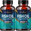 Omega 3 Fish Oil 2500mg Supplement by New Age - 2 Pack ÃƒÂ¢Ã¢â€šÂ¬Ã¢â‚¬Å“ Immune & Heart Support ÃƒÂ¢Ã¢â€šÂ¬Ã¢â‚¬Å“ Promotes Joint, Eye, Brain & Skin Health - Non GMO 180 Softgels - EPA, DHA Fatty Acids Gluten Free