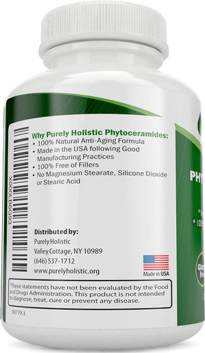 Purely Holistic Organic Turmeric Curcumin 700Mg & Bioperine + Phytoceramides Skin Therapy - Vegan Bundle - 120 + 60 Capsules - Made In Usa