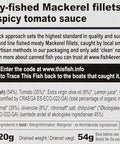 Fish 4 Ever Mackerel Fillets in Spicy Tomato Sauce 120g