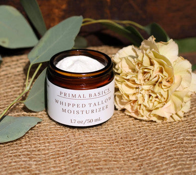 100% Grass Fed Grass Finished Whipped Vanilla Beef Tallow Moisturizer/Body Balm For Face, Body, Oily, Dry, Sensitive Skin -Contains Vitamins A, D, E, K -Usa Made