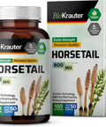 Bio Krauter Horsetail Herb Capsules - Horsetail Powder Capsules 800 Mg - Hair Support - 100 Vegan Pills