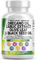 Oregano Oil Garlic Extract Olive Leaf Black Seed Oil Supplement