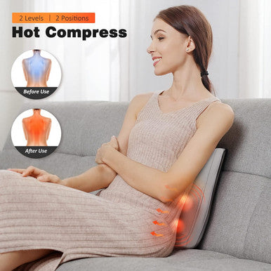 Neck And Shoulder Massager With Heat, Shiatsu Massage Pillow With 3D Deep Tissue Kneading For Back Legs Foot Body Pain Relief,At Home Office Car, For Mom&Dad