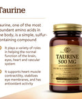 Solgar Taurine 500 Mg 100 Vegetable Capsules