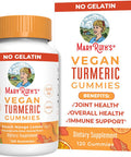 Maryruth Organics Turmeric Gummies | Organic Turmeric Curcumin Extract | Chewable Turmeric Supplement | Vegan | Non-GMO | Gluten | Peach | Mango & Lemon Flavor | 250 mg per Serving | 120 Count