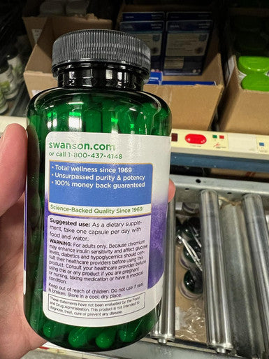 Swanson Chromium Picolinate - Natural Supplement - (200 Capsules 200mcg Each)