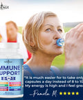 8 in 1 Immune Support Booster Supplement with Elderberry, Vitamin C and Zinc 50mg, Vitamin D 5000 IU, Turmeric Curcumin & Ginger, B6, Echinacea 60 CT