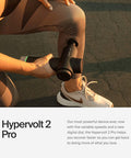 Hyperice Hypervolt 2 Pro - Featuring Quiet Glide Technology - Handheld Percussion Massage Gun | 5 Speeds 5 Interchangeable Heads | Helps Relieve Sore Muscles and Stiffness FSA-HSA Approved