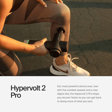 Hyperice Hypervolt 2 Pro - Featuring Quiet Glide Technology - Handheld Percussion Massage Gun | 5 Speeds 5 Interchangeable Heads | Helps Relieve Sore Muscles and Stiffness FSA-HSA Approved