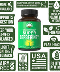 Super Berberine Supplement - Dihydroberberine GlucoVantage Now 5X More Effective Than Regular Berberine Powder Capsules. for Metabolism Support. Keto Friendly Plus Vegan Berberine Extract Pills
