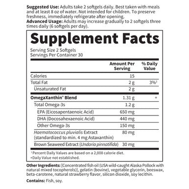 Garden of Life Ultra Pure Epa/Dha Omega 3 Fish Oil - Oceans 3 Beyond Omega 3 Supplement With Antioxidants 60 Softgels