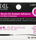 Ardell Brush-On Eyelash Adhesive - Latex- Lash Glue with Biotin & Rosewater for Long-Lasting Hold, Easy Application for False Lashes and Lash Clusters - Dark