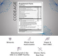 Codeage Clearface Pantothenic Acid Niacin Supplement Vitamins A C D3 E Probiotics Zinc Riboflavin Thiamin L-Lysine HCL & Omega-3 Niacinamide Skin Botanical Blend - Non-GMO - 90 Capsules
