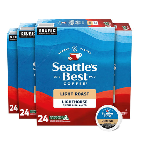 SeattleÃƒÂ¢Ã¢â€šÂ¬Ã¢â€žÂ¢s Best Coffee, Dark Roast K-Cup Coffee Pods, Post Alley, 100% Arabica, 4 Boxes (96 Pods Total)
