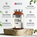 Vitabright Chelated Magnesium Glycinate 300mg Elemental Magnesium (1500mg Magnesium Bisglycinate) 180 Magnesium Capsules x2 Day High Strength Magnesium Supplements for Sleep VitaBright Pure Magnesium Glycinate