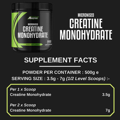 Creatine Monohydrate Powder 500g - Premium Grade Creatine Monohydrate - UK Made - Unflavoured Creatine Powder Scoop Included