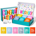 Thoughtfully Gourmet Congratulations Tea Set Tea Sampler Includes 6 Flavors of Tea with Congratulatory Quotes Set of 90