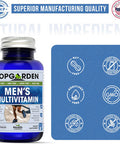 Men'S Multivitamin - Essential Multivitamins & Multiminerals Supplement A, C, D, E & B12, With Zinc, Calcium, Magnesium & More For Men'S Wellness Support. Boost Your Body And Mind