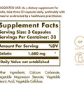 Solgar Gelatin 1680 Mg 100 Capsules - Natural Gelatin - Supports Bone Joint & Skin Health - Gluten Free Dairy Free - 33 Servings