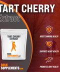 Bulksupplements.Com Tart Cherry Extract Powder - Herbal Supplement, Antioxidant Source - Gluten Free, Sugar Free - 500Mg Per Serving, 500 Servings (250 Grams - 8.8 Oz)