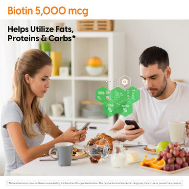 Doctor's Best Biotin 5000 Mcg Supports Hair, Skin, Nails, Boost Energy, Nervous System, Non-GMO, Vegan, Gluten Free, 120 Count