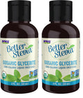 NOW Foods BetterStevia Organic Glycerite Zero-Calorie Liquid Sweetener Keto Friendly, Suitable for Diabetics, No Erythritol, 8-Ounce