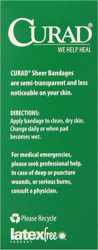 Curad Regular Size Adhesive Bandages Sheer 80-Count Boxes (Pack of 6)