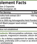 Bronson Ashwagandha Extra Strength Stress & Mood Support with BioPerine Non GMO Formula 90 Vegetarian Capsules