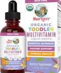 Maryruth Organics Kids Multivitamin for Toddlers | USDA Organic | Toddler Vitamins Liquid Drops for Kids Ages 1-3 | Immune Support & Overall Wellness | Vegan | Non-GMO | Gluten | 2 Fl Oz