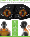 Cotsoco Shiatsu Back Neck And Shoulder Massager With Heat,Deep Tissue 3D Kneading Pillow, Electric Full Body Massager For Legs,Foot,Body Muscle Pain Relief,Gifts For Mom Dad