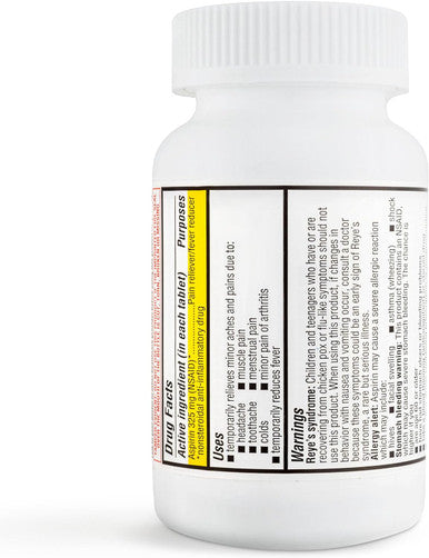 TIME-CAP LABS, INC. Timely 300 Count Regular Strength Aspirin 325Mg For Adults - Compared To Bayer - Coated Regular Strength Aspirin Tablets - Pain Reliever For Minor Aches And Pains - Made In Usa