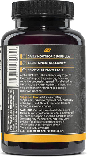 Onnit Premium Alpha Brain Bundle - Nootropic Brain Supplement (90 Count) for Focus Concentration & Memory + Total Human Day and Night Vitamin Packs for Men and Women (30-Day Supply)