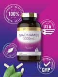 Carlyle Niacinamide 1000 Mg 400 Capsules High Potency Formula Non-Gmo, Gluten Supplement