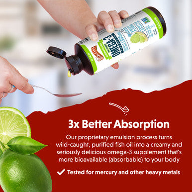 Barlean's Seriously Delicious Omega-3 High Potency Fish Oil Key Lime Pie 16-Oz