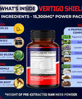 Aumeto Vertigo Support Complex with Ginkgo Biloba Chamomile Ginger Vitamin D3 B12 - Advanced 14-in-1 Formula for Spinning Dizziness Inner Ear Balance - Made in The USA