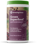 Amazing Grass Green Superfood Antioxidant: Organic Plant Based Antioxidant and Wheat Grass Powder for Full Body Recovery,60 Servings & Green Superfood: Super Greens Powder with Spirulina, 60 Servings