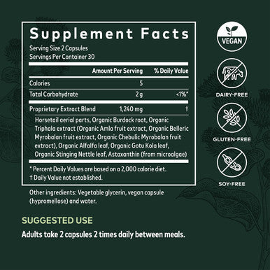 Gaia Herbs Hair, Skin & Nail Support - Helps Promote Healthy Skin, Hair Growth & Nail Growth - with Horsetail, Alfalfa, Burdock, Gotu Kola & Nettle - 60 Vegan Liquid Phyto-Capsules (15-Day Supply)