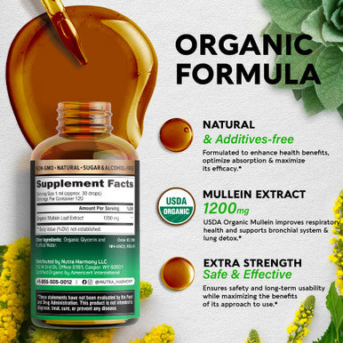 NUTRAHARMONY Oregano Oil Drops & Mullein Drops