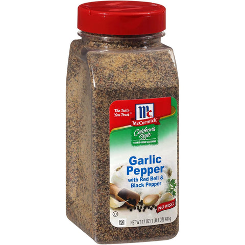 McCormick California Style Garlic Pepper with Red Bell & Black Pepper Coarse Grind Seasoning, 22 oz