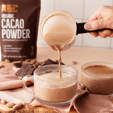 Betterbody Foods Organic Cacao Powder Rich Chocolate Flavor Non-GMO Gluten- Cocoa 16 ounce 1 lb bag