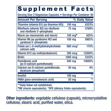 Life Extension BioActive Complete B-Complex 60 Vegetarian Capsules