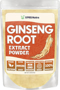 Xprs Nutra Ginseng Root Extract Powder - Ginseng Powder Supports Cognitive Function Physical Performance and Immune System - Vegan Friendly Panax Ginseng in Powder Form (4 Ounce)