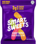 SmartSweets Gummy Worms Candy with Low Sugar (3g), Low Calorie, No Sugar Alcohols, Non-GMO, No Sugar Added (Pack of 12)