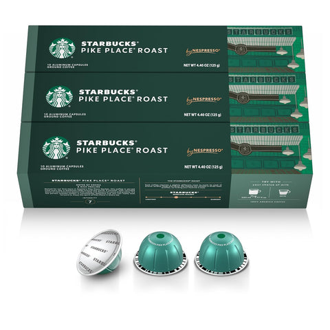 Starbucks by Nespresso Vertuo, Blonde & Medium Roast Variety Pack Coffee, 30-count Coffee Pods, Brews 7.8 oz.