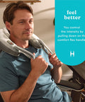 Homedics Pro Therapy Vibration Neck Massager With Heat Soft Foam, Vibration Massage, Plus Soothing Heat And Choice Of 2 Speeds, Pull Tighter To Increase Intensity, Tan