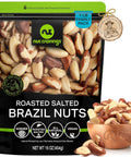 NUT CRAVINGS - Raw Brazil Nuts, Unsalted, No Shell, Whole, (16oz - 1 LB) Packed Fresh in Resealable Bag - Kosher Healthy Snack, Food Assortments